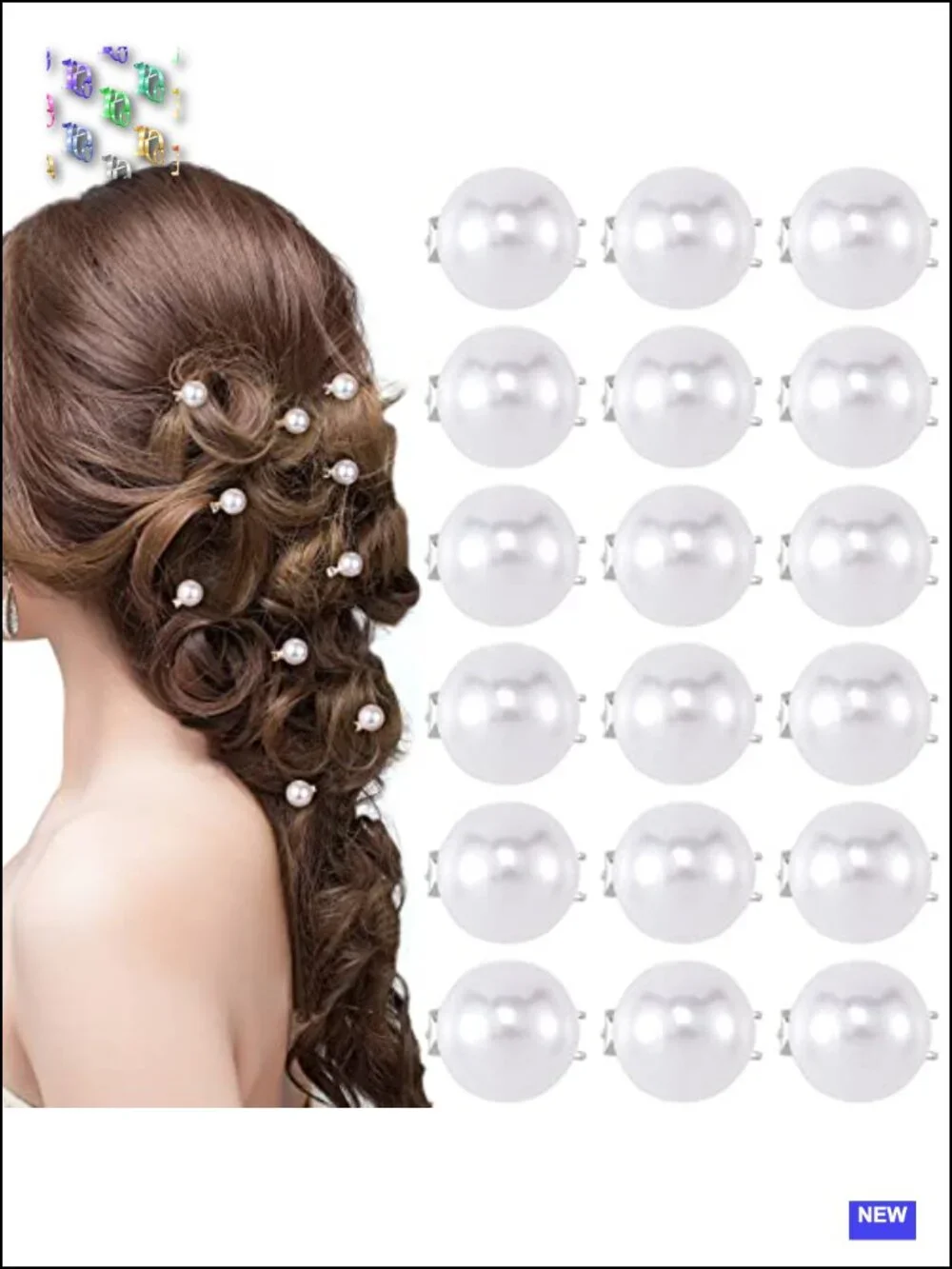 30 Mini Pearl Hair Clips - Elegant Barrettes for Brides & Daily Use